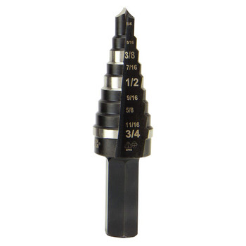 Klein Tools KTSB03 1/4 in. - 3/4 in. #3 Double-Fluted Step Drill Bit