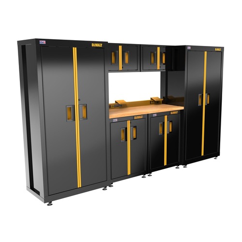 Cabinets | Dewalt DWST27401 7-Piece 126 in. Welded Storage Suite with 2 2-Door Base Cabinets and Wood Top image number 0