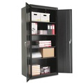 Office Filing Cabinets & Shelves | Alera ALECM7824BK 36 in. x 78 in. x 24 in. Assembled High Storage Cabinet with Adjustable Shelves - Black image number 1