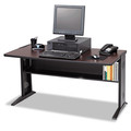 New Arrivals | Safco 1931 Computer Desk W/ Reversible Top, 47-1/2w X 28d X 30h, Mahogany/medium Oak/black image number 0