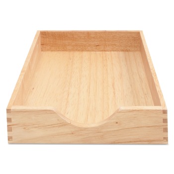 Carver CW07211 10.25 in. x 12.5 in. x 2.5 in. 1 Section Letter Size Hardwood Stackable Desk Tray - Oak