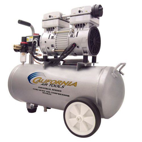 California Air Tools 6010LFC 1 HP 6 Gallon Ultra Quiet and Oil-Free Steel Tank Wheelbarrow Air Compressor image number 0