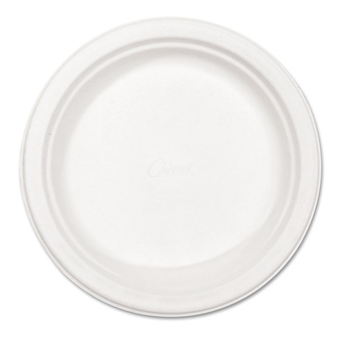  | Chinet 21227 Paper Dinnerware, Plate, 8 3/4-in Dia, White (500/Carton) image number 0