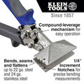 Specialty Hand Tools | Klein Tools 86522 3 in. Straight Hand Seamer - Blue/Gray Handle image number 5