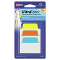 test | Avery 74772 Ultra Tabs 1/5-Cut 2 in. Repositionable Standard Tabs - Assorted Primary Colors (24/Pack) image number 0