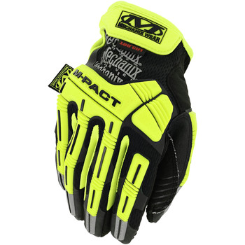 Mechanix Wear SMP-C91-010 Hi-Viz M-Pact E5 Work Gloves - Large, Fluorescent Yellow