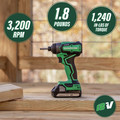 Impact Drivers | Metabo HPT WH18DDXM 18V Brushless Lithium-Ion Sub-Compact 1/4 in. Cordless Impact Driver (1.5 Ah) image number 3
