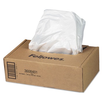 TRASH BAGS | Fellowes Mfg Co. 3608401 Shredder Waste Bags, 16 To 20 Gal Capacity, 50/carton