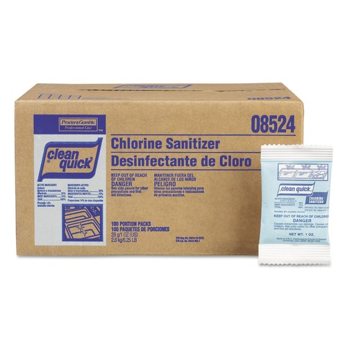 Just Launched | Clean Quick 02584 1 oz Packet Powdered Chlorine-Based Sanitizer (100/Carton) image number 0