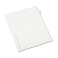 Avery 01423 11 in. x 8.5 in. Legal Exhibit Letter W Side Tab Index Dividers - White (25-Piece/Pack) image number 1