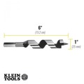 Drill Driver Bits | Klein Tools 53406 4 in. x 1 in.  Steel Ship Auger Bit with Screw Point image number 2