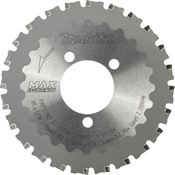 Makita E-11106 4-5/16 in. 24 Tooth Max Efficiency CERMET-Tipped Cutter Blade