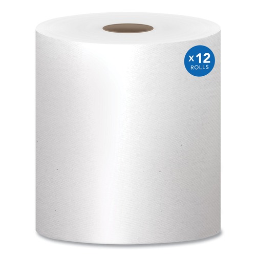 Scott 1040 Essential 1.5 in. Core 8 in. x 800 ft. Universal hard Roll Towels - White (800-Piece/Roll, 12 Rolls/Carton) image number 0
