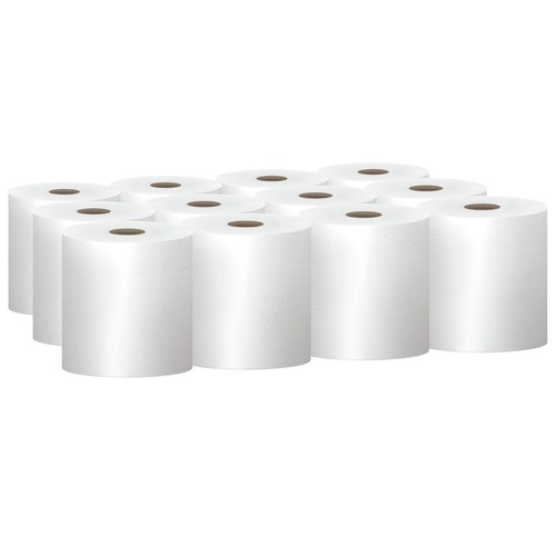 Cleaning & Janitorial Supplies | Scott 1040 Essential 1.5 in. Core 8 in. x 800 ft. Universal hard Roll Towels - White (800-Piece/Roll, 12 Rolls/Carton) image number 0