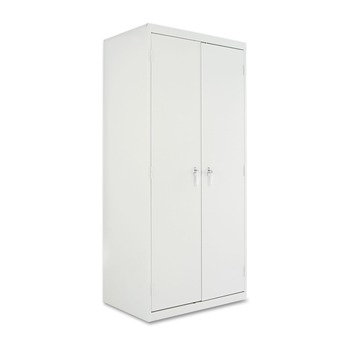 Alera ALECM7824LG 36 in. x 78 in. x 24 in. Assembled High Storage Cabinet with Adjustable Shelves - Light Gray