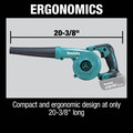 Makita XBU05Z 18V LXT Variable Speed Lithium-Ion Cordless Blower (Tool Only) image number 5