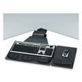 Fellowes Mfg Co. 8035901 Professional Series 28.19 in. x 21.25 in. x 5.75 in. Corner Executive Keyboard Tray - Black image number 0