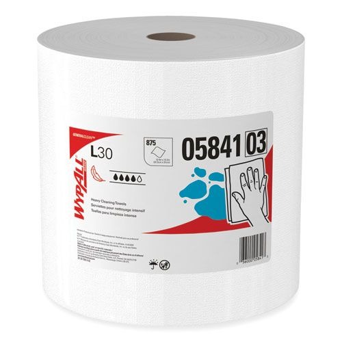 Toilet Paper | WypAll 05841 875/Roll L30 Wipers Jumbo Roll - White image number 0