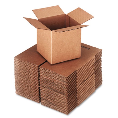 General Supply UFS666 6 in. Regular Slotted Container (RSC), Cubed Fixed-Depth Shipping Boxes - Brown Kraft (25/Bundle) image number 0