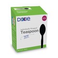 Dixie TM5W540 Grab-N-Go Medium-Weight Wrapped Polystyrene Plastic Teaspoons - Black (90-Piece/Pack) image number 1
