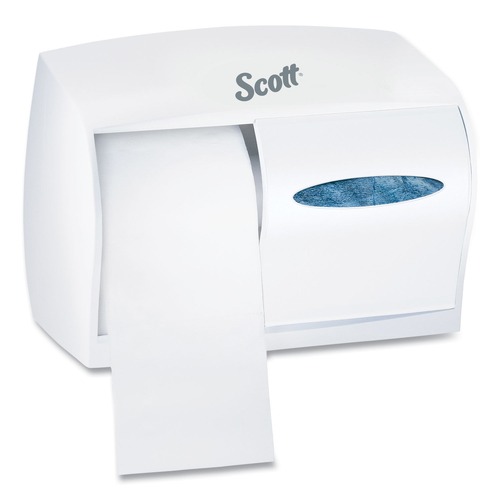 Scott 09605 11 1/10 in. x 6 in. x 7 5/8 in. Essential Coreless SRB Tissue Dispenser - White image number 0