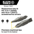 Bits and Bit Sets | Klein Tools 32483 #2 Phillips / 1/4 in. Slotted Bits for 11-in-1 and 10-in-1 Klein Screwdriver Nut Driver image number 5