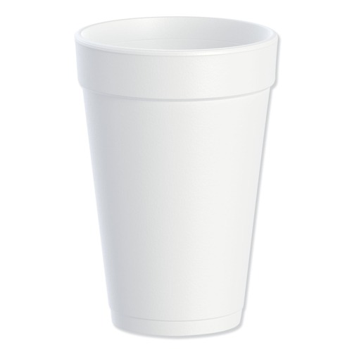 Just Launched | Dart 16J16 J Cup 16 oz. Insulated Foam Cups - White (40 Bags/Carton, 25/Bag) image number 0