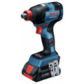 Factory Reconditioned Bosch GDX18V-1800CB15-RT 18V EC Brushless Lithium-Ion 1/4 in. and 1/2 in. Cordless Two-In-One Socket Impact Driver Kit (4 Ah) image number 1