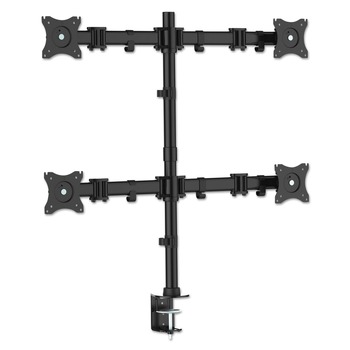 Kantek MA240 18 lbs. Capacity Articulating Quad Monitor Arm for 13 in. - 27 in. Monitors - Black