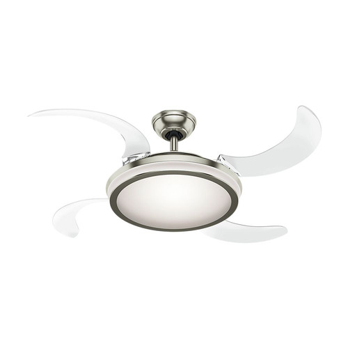 Hunter 59085 48 In Fanaway Brushed Chrome Ceiling Fan With Light Fanaway Brushed Chrome Ceiling Fan With Light And Remote