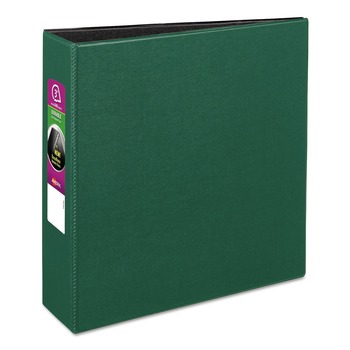 Avery 27653 11 in. x 8.5 in. 3 Rings, 3 in. Capacity, Durable Non-View Binder with DuraHinge and Slant Rings - Green