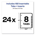  | Avery 11115 Big Tab 8-Tab Insertable Tab Dividers (24/Box) image number 1