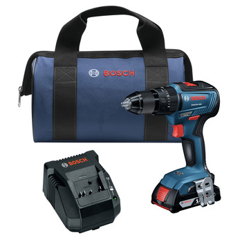 Factory Reconditioned Bosch GSB18V-490B12-RT 18V EC Brushless Lithium-Ion 1/2 in. Cordless Hammer Drill Driver Kit (2 Ah)