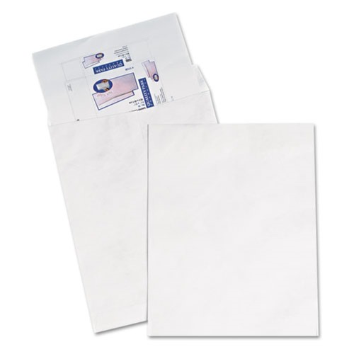 Envelopes & Mailers | Survivor QUAR5106 14.25 in. x 20 in. Square Flap, Redi-Strip Closure, DuPont Tyvek Catalog Mailers - White (25/Box) image number 0