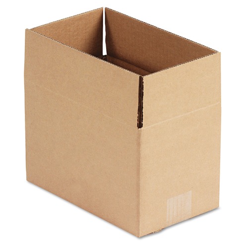 General Supply UFS1066 10 in. x 6 in. x 6 in. Fixed Depth Shipping Boxes - Brown Kraft (25/Bundle) image number 0
