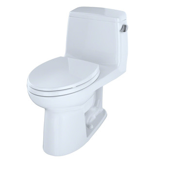 BATH | TOTO MS854114ELR#01 Eco UltraMax One-Piece Elongated 1.28 GPF Toilet (Cotton White)