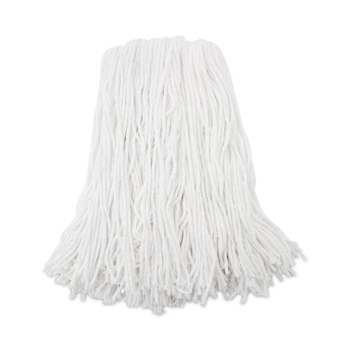 Just Launched | Boardwalk BWK216RCT 16 oz Rayon Premium Cut-End Wet Mop Heads - White (12/Carton) image number 0