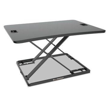 Alera AE1SPLR AdaptivErgo 31.33 in. x 21.63 in. x 1.5 in. - 16 in. Ultra-Slim Sit-Stand Desk - Black