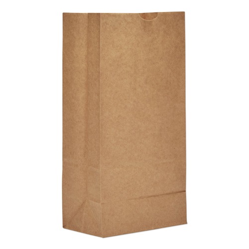 New Arrivals | General 18408 #8 Kraft 35 lbs. Capacity 6.13 in. x 4.17 in. x 12.44 in. Grocery Paper Bags (500-Piece/Bundle) image number 0