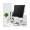 Innovera IVR55015 Slim 22 lbs. Capacity 15.75 x 8.25 in. x 2.5 in. Aluminum Monitor Riser - Silver image number 5