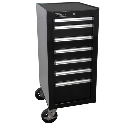 Homak Bk08018070 18 In H2pro Series 7 Drawer Side Cabinet Black