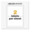 Avery 60502 UltraDuty GHS Chemical 4.75 in. x 7.75 in. Waterproof and UV Resistant Labels - White (50-Sheet/Box 2-Piece/Sheet) image number 5