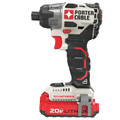 Porter-Cable PCCK647LB 20V MAX 1.5 Ah Cordless Lithium-Ion Brushless 1/4 in. Impact Driver Kit image number 3