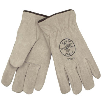 Klein Tools 40015 Suede Cowhide Lined Drivers Gloves - X-Large