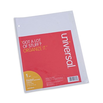 Universal UNV20818 11 in. x 8.5 in., 8-Tab, Deluxe Write-On/Erasable Tab Index - White (1-Set)