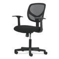 New Arrivals | Basyx HVST102 1-Oh-Two 250 lbs. Capacity Mid-Back Task Chair - Black image number 5
