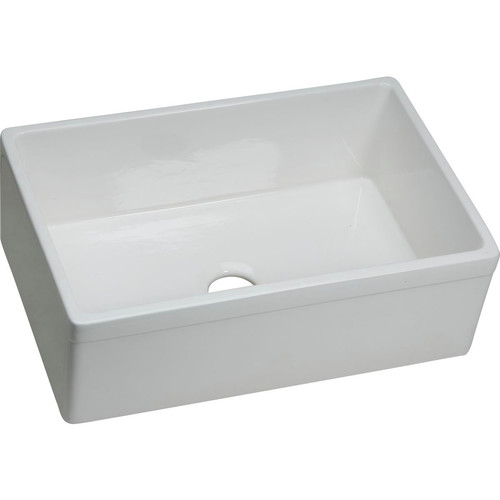 Elkay SWUF28179WH Fireclay 29-7/8 in. x 19-3/4 in. Single Bowl Farmhouse Sink (White) image number 0