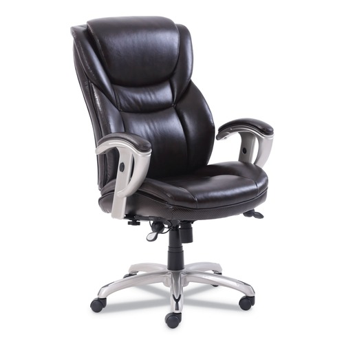 test | SertaPedic 49710BRW Emerson 300 lbs. Capacity Executive Task Chair - Brown/Silver image number 0