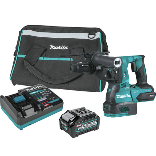 Rotary Hammers | Makita GRH02M1 40V max XGT Brushless Lithium-Ion 1-1/8 in. Cordless AVT Rotary Hammer Kit with Interchangeable Chuck (4 Ah) image number 0