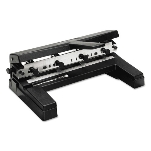 Swingline A7074450E 40 Sheet Capacity Adjustable Two to Four Hole Punch - Black image number 0